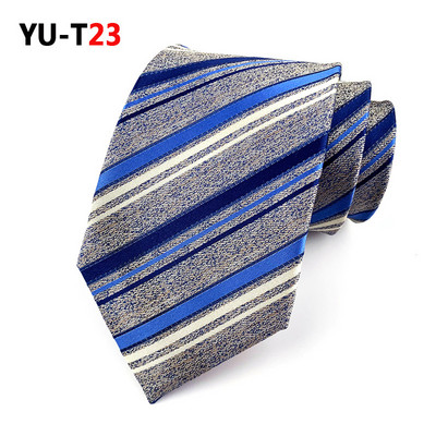 Nova muška kravata Klasična mrežasta pruga 8 cm Jacquard Kravata Corbatas Haljina Modni dodaci Dnevna odjeća Kravata Poklon za svatove