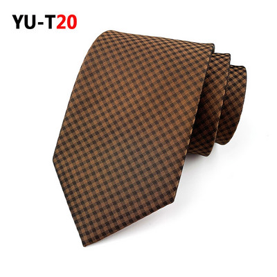 Nova muška kravata Klasična mrežasta pruga 8 cm Jacquard Kravata Corbatas Haljina Modni dodaci Dnevna odjeća Kravata Poklon za svatove