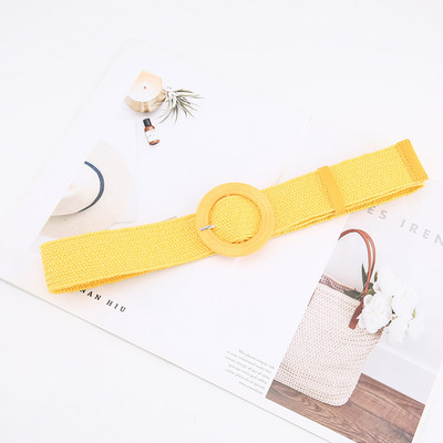 Novi korejski stil Pamučno platno Šareni PP travnati tkani pojasevi Ženske okrugle četvrtaste haljine s kopčama Duge košulje Ukrasni široki pojas