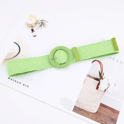 Novi korejski stil Pamučno platno Šareni PP travnati tkani pojasevi Ženske okrugle četvrtaste haljine s kopčama Duge košulje Ukrasni široki pojas