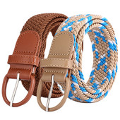 Novi muški i ženski elastični ležerni pojasevi od kepera Prozračni studentski tkani pojasevi Muški ženski pojas