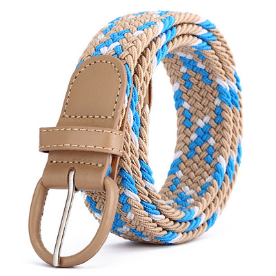 Novi muški i ženski elastični ležerni pojasevi od kepera Prozračni studentski tkani pojasevi Muški ženski pojas