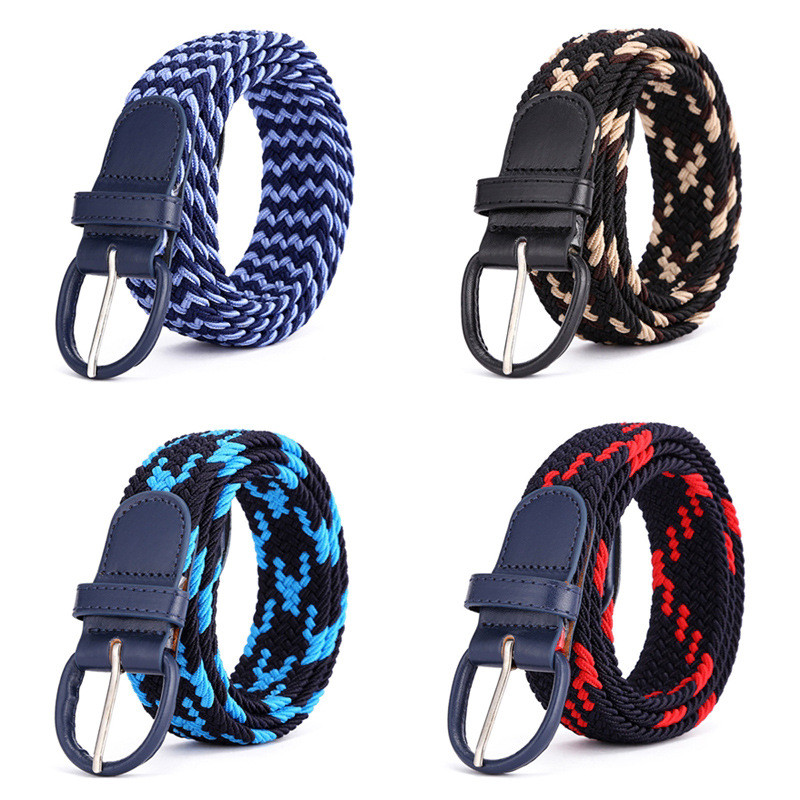 Novi muški i ženski elastični ležerni pojasevi od kepera Prozračni studentski tkani pojasevi Muški ženski pojas