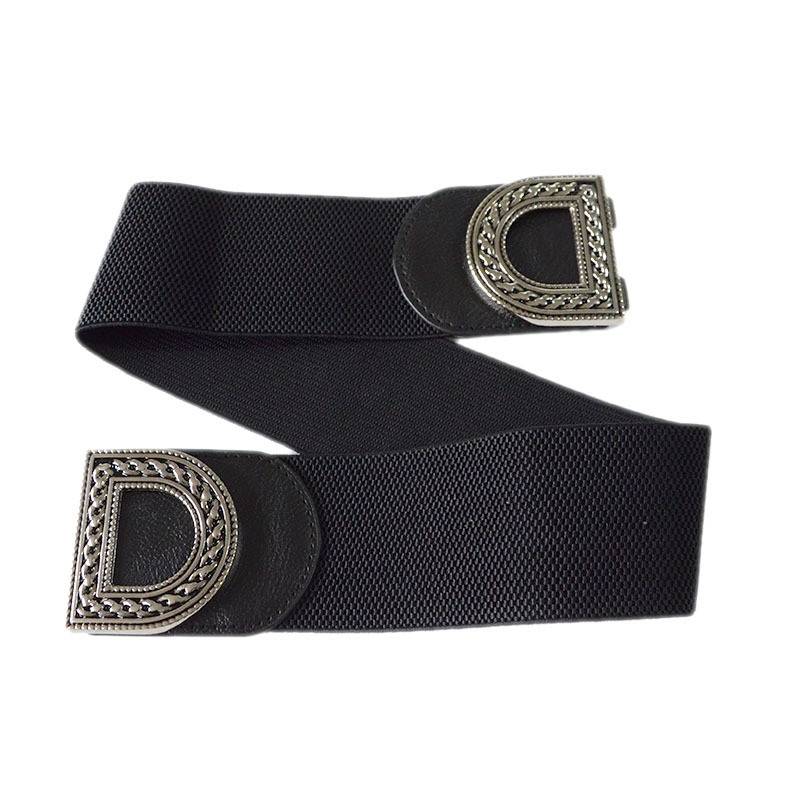 Novi unikatni retro izrezbareni remen Ženski modni rastezljivi metalni široki pojasevi Ženski jeans haljina pojas 2023.