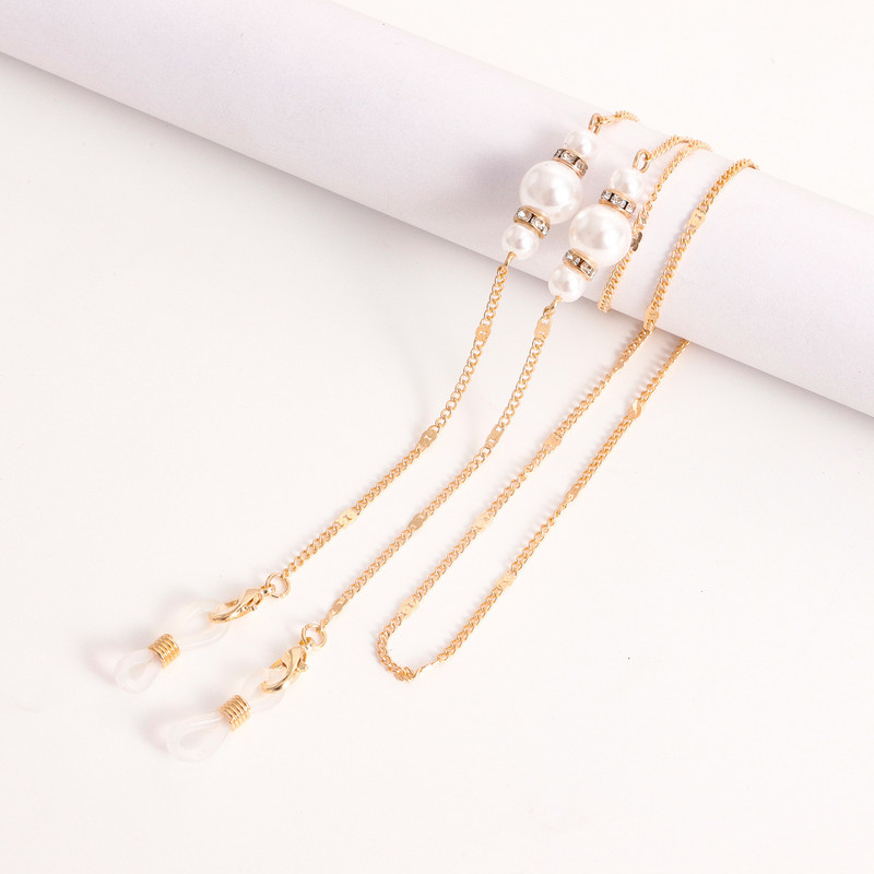 Vezice za naočale od imitacije bisera sa vještačkim dijamantima za žene Držač maske Lanci za naočale Uzice protiv gubitka Modni nakit 2022.