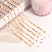 Lanț pentru ochelari din aliaj cu geometrie de culoare aurie, șnur pentru femei Suport mască pentru ochelari, lanț pentru ochelari, șnur anti-pierdere, bijuterii de modă 2022