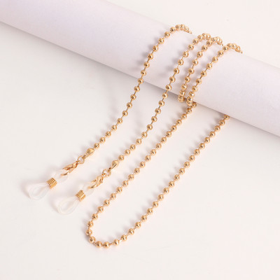 Lanț pentru ochelari din aliaj cu geometrie de culoare aurie, șnur pentru femei Suport mască pentru ochelari, lanț pentru ochelari, șnur anti-pierdere, bijuterii de modă 2022