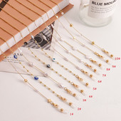 Gonosz Szemutánzat Gyöngyök Kantár Szemüvegek Láncok Napszemüvegek Zsinórok Alkalmi szemüvegszíj Kötél Maszkok Nyaklánc 2022 Divat Ékszerek