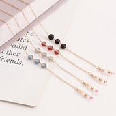 Stiklo karoliukų kaukių grandinėlė dirželiai Akinių grandinėlė mada skaitymo akinių grandinėlė moterims Akiniai nuo saulės Virvelės Kasdienis