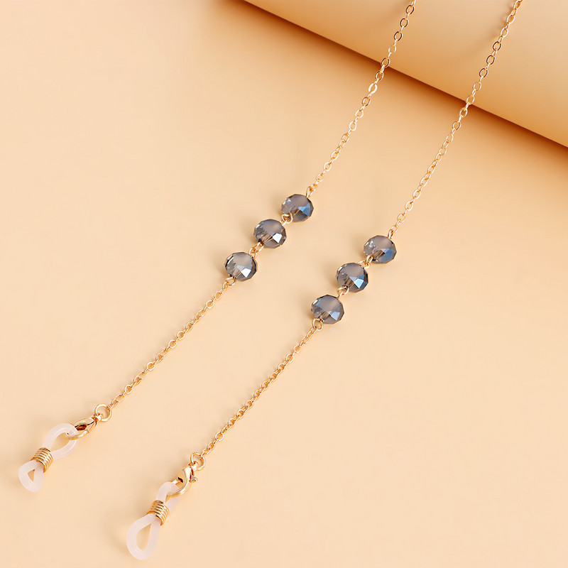 Stiklo karoliukų kaukių grandinėlė dirželiai Akinių grandinėlė mada skaitymo akinių grandinėlė moterims Akiniai nuo saulės Virvelės Kasdienis