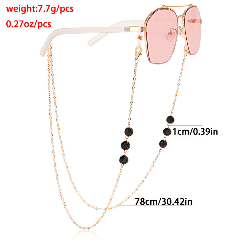 Stiklo karoliukų kaukių grandinėlė dirželiai Akinių grandinėlė mada skaitymo akinių grandinėlė moterims Akiniai nuo saulės Virvelės Kasdienis