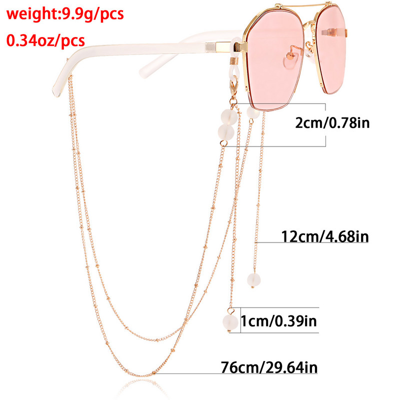 Gyanta gyöngyök Szemüvegek Láncmaszk Tartó Szemüvegek Zsinórok Női Elveszett 2022 Divat Ékszerek Alkalmi Új