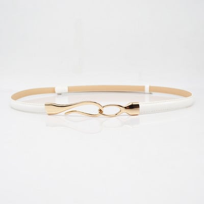 Új divatos női öv Stílusos Állítható vékony női öv megfelelő ruha díszít Lakkbőr derékpánt piros ceinture femme