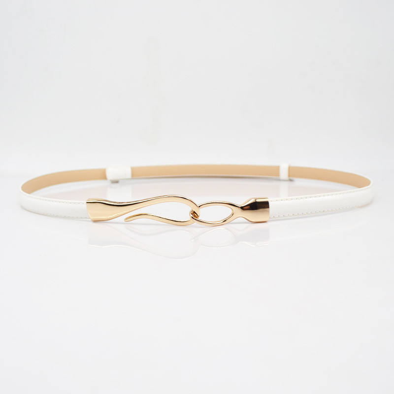 Új divatos női öv Stílusos Állítható vékony női öv megfelelő ruha díszít Lakkbőr derékpánt piros ceinture femme