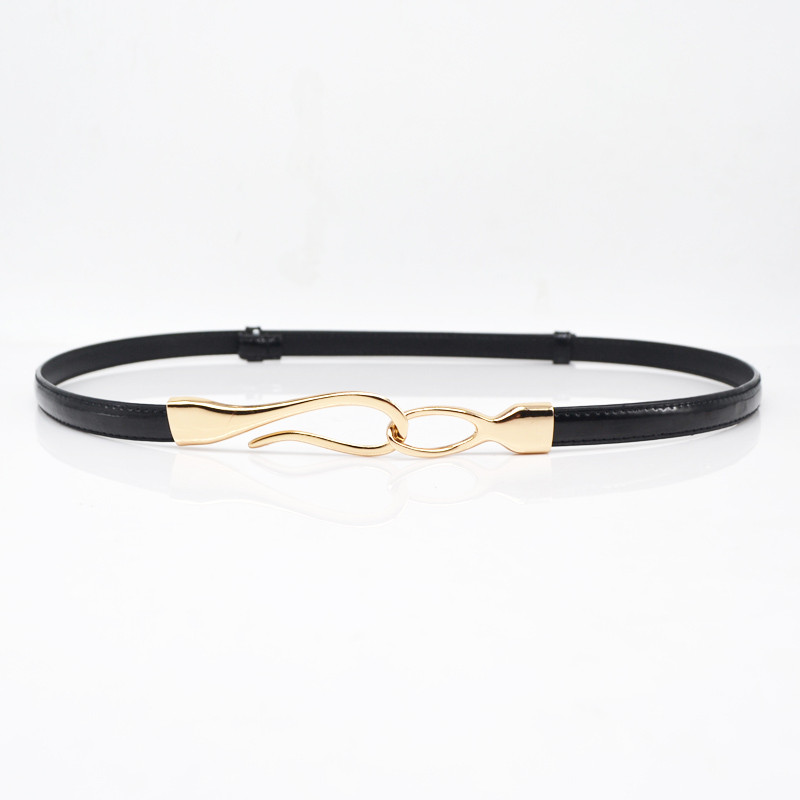 Új divatos női öv Stílusos Állítható vékony női öv megfelelő ruha díszít Lakkbőr derékpánt piros ceinture femme