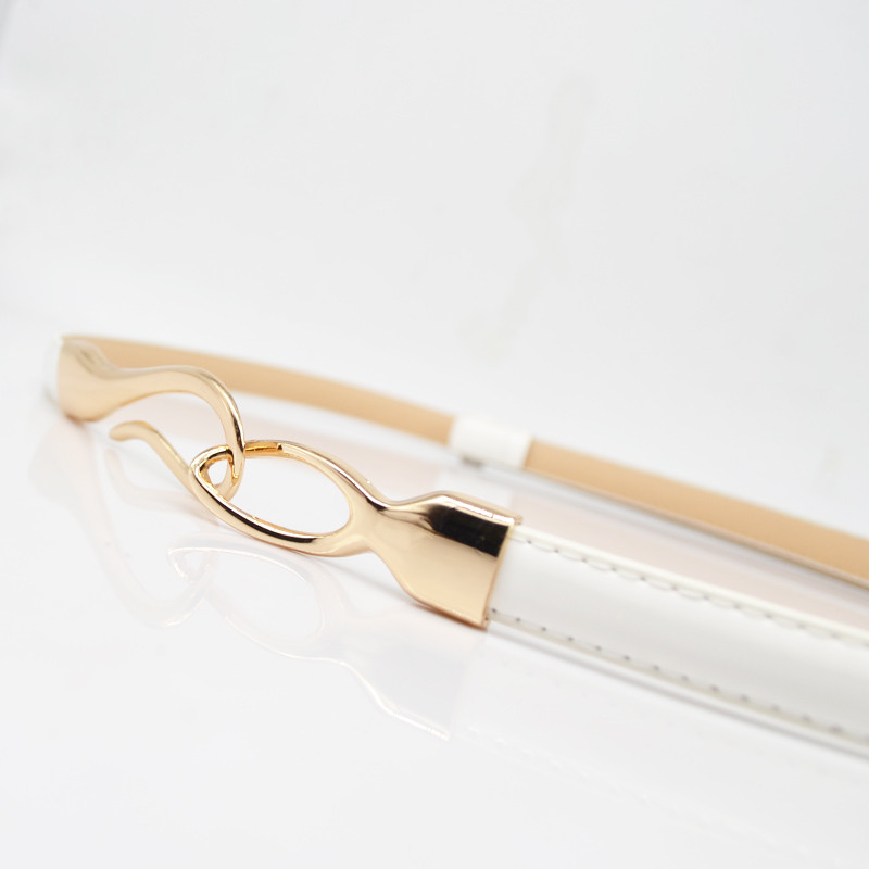 Új divatos női öv Stílusos Állítható vékony női öv megfelelő ruha díszít Lakkbőr derékpánt piros ceinture femme