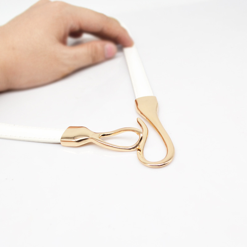 Új divatos női öv Stílusos Állítható vékony női öv megfelelő ruha díszít Lakkbőr derékpánt piros ceinture femme