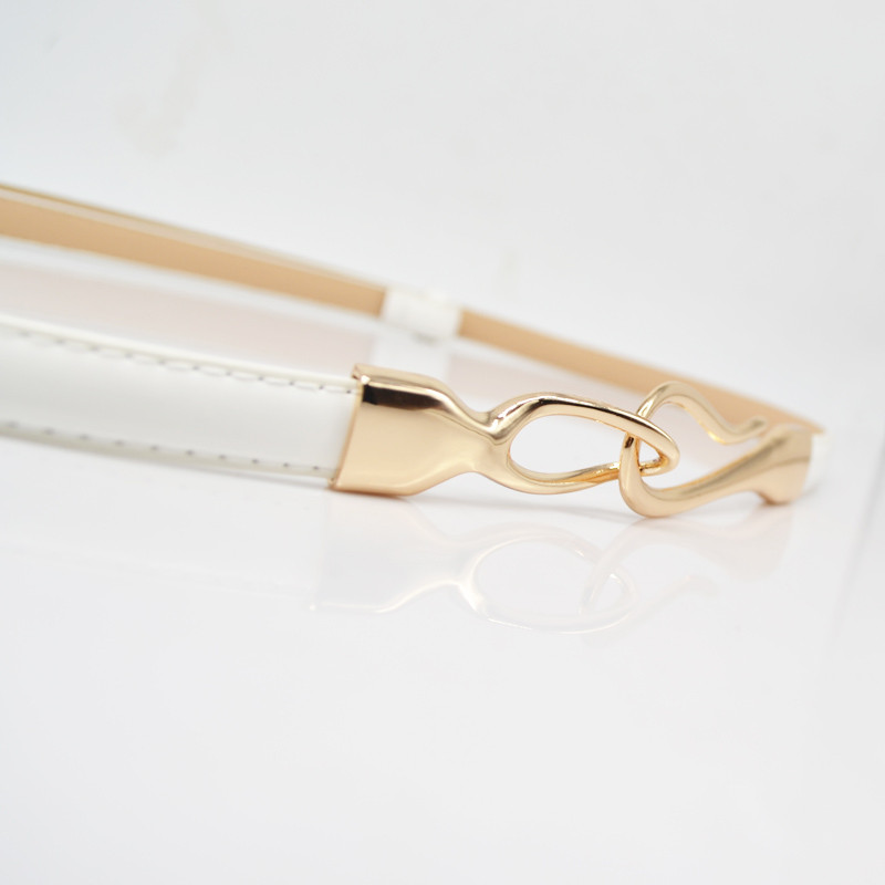 Új divatos női öv Stílusos Állítható vékony női öv megfelelő ruha díszít Lakkbőr derékpánt piros ceinture femme