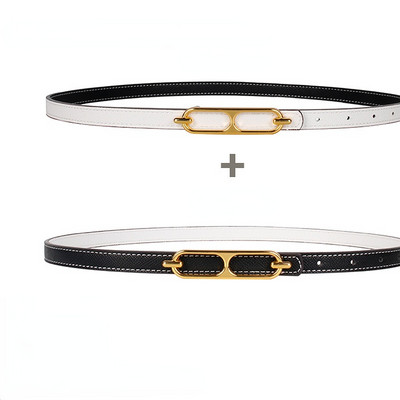Dvostrani ženski mali kožni remen koristi se za ukrašavanje ljetnih traperica, svestrana verzija studenata je tanka i moderna