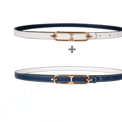 Dvostrani ženski mali kožni remen koristi se za ukrašavanje ljetnih traperica, svestrana verzija studenata je tanka i moderna