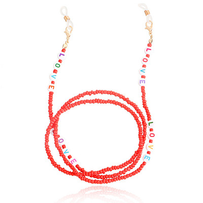 Bohemijos meilės karoliukai kaukės grandinėlė dirželiai akinių grandinėlė moterims akinių laikiklis kaklo dirželio virvė 2022 m. madingi papuošalai, paprasti nauji