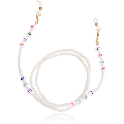 Bohemijos meilės karoliukai kaukės grandinėlė dirželiai akinių grandinėlė moterims akinių laikiklis kaklo dirželio virvė 2022 m. madingi papuošalai, paprasti nauji