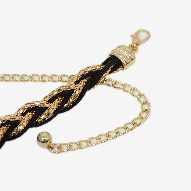 Femeile de vară Moda doamnelor Lant de metal dulce împletit Lanț cu talie subțire Rochie Decorație Curele pentru femei Brand de designer de lux