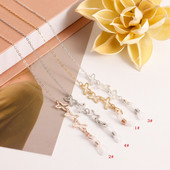 Fluturi goale Lanțuri din aliaj Ochelari Snur pentru femei Culoare aurie Suport mască Snur Anti-pierdere 2022 Bijuterii de modă Simplu