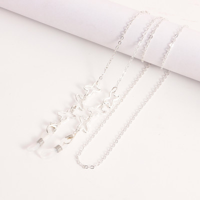 Fluturi goale Lanțuri din aliaj Ochelari Snur pentru femei Culoare aurie Suport mască Snur Anti-pierdere 2022 Bijuterii de modă Simplu