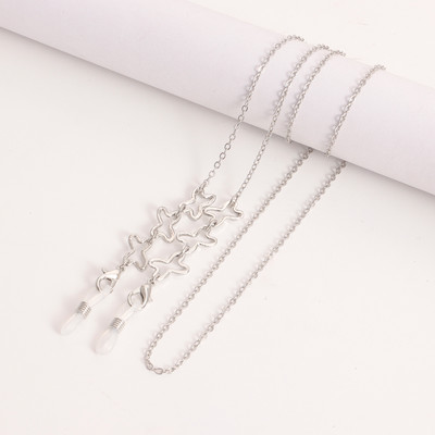 Fluturi goale Lanțuri din aliaj Ochelari Snur pentru femei Culoare aurie Suport mască Snur Anti-pierdere 2022 Bijuterii de modă Simplu