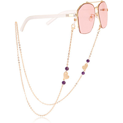 Looduslikust kivist sulamist südamest päikeseprillid prillid kettmaski hoidja kaelapael naistele 2022 moeehted, lihtsad, uued