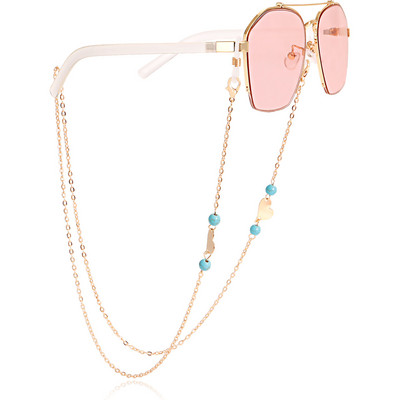 Looduslikust kivist sulamist südamest päikeseprillid prillid kettmaski hoidja kaelapael naistele 2022 moeehted, lihtsad, uued