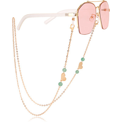 Looduslikust kivist sulamist südamest päikeseprillid prillid kettmaski hoidja kaelapael naistele 2022 moeehted, lihtsad, uued