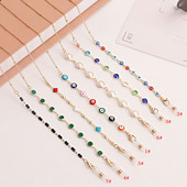 Evil Eye Imitație de perle Ochelari de soare din sticlă Ochelari de vedere Suport pentru mască cu lanț Cureaua de frânghie Măști Colier 2022 Bijuterii de modă