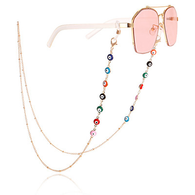 Evil Eye Imitație de perle Ochelari de soare din sticlă Ochelari de vedere Suport pentru mască cu lanț Cureaua de frânghie Măști Colier 2022 Bijuterii de modă