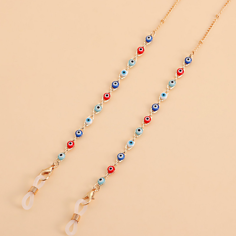 Evil Eye Imitație de perle Ochelari de soare din sticlă Ochelari de vedere Suport pentru mască cu lanț Cureaua de frânghie Măști Colier 2022 Bijuterii de modă