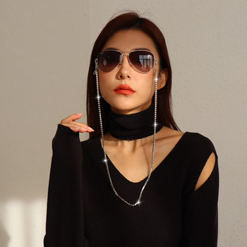 Блестяща верига от кристали Очила Връзки за жена Държач за маска Вериги за очила Връзка Анти-загуба 2022 Модни бижута Ново