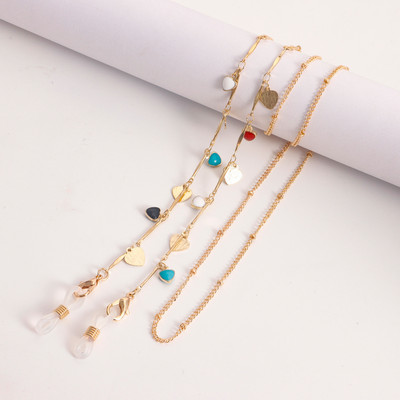 Lanac za naočale u obliku srca u obliku kruga od legure, lančići za žene, držač maske, lančići za naočale, lančić protiv gubitka Modni nakit 2022.