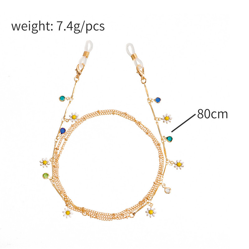 Lanac za naočale u obliku srca u obliku kruga od legure, lančići za žene, držač maske, lančići za naočale, lančić protiv gubitka Modni nakit 2022.