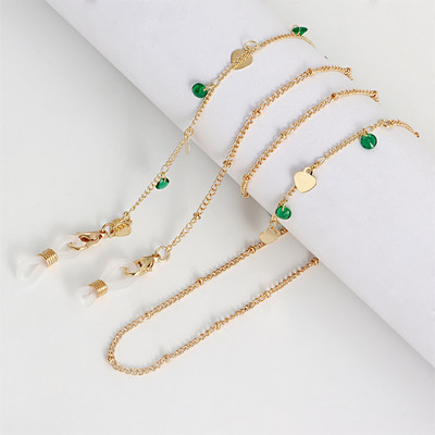 76 cm zlatni cvijet tratinčice, kristalne perle, privjesak, lančići za naočale za žene protiv klizanja, viseći držač za masku oko vrata, lančić za sunčane naočale