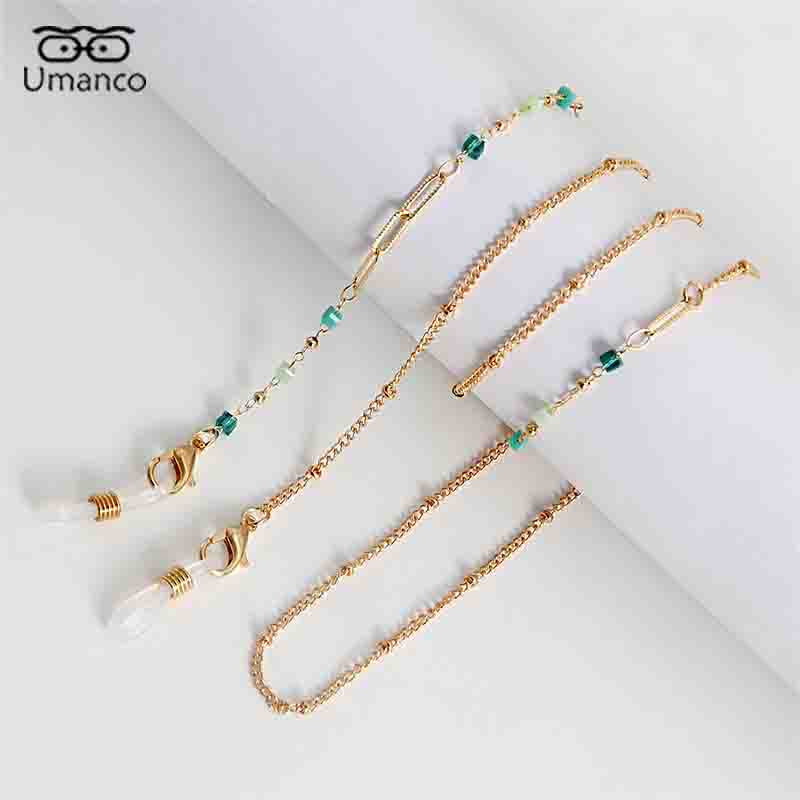 76 cm zlatni cvijet tratinčice, kristalne perle, privjesak, lančići za naočale za žene protiv klizanja, viseći držač za masku oko vrata, lančić za sunčane naočale