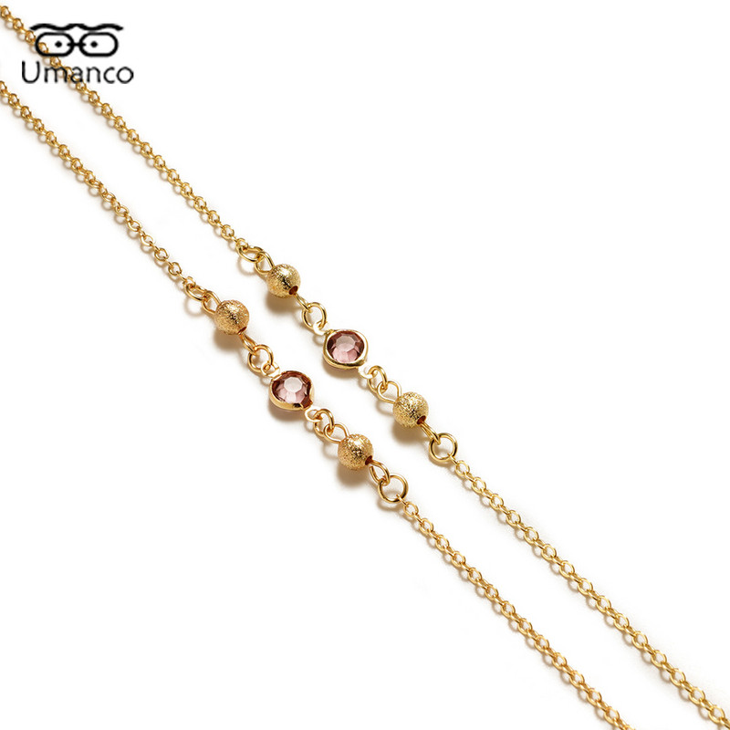 Naistele mõeldud kuldmaski prillekett Ocean Stari ripatsiga Päikeseprillide kett, kaelarihm Trendikas ehtetarvikud