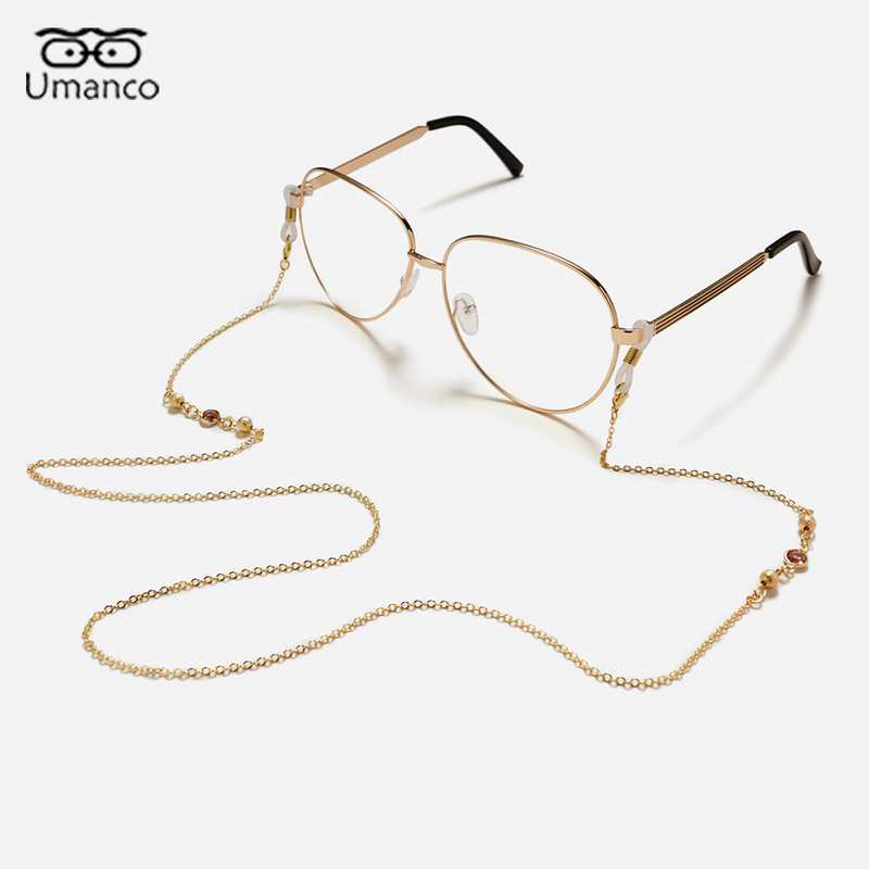 Naistele mõeldud kuldmaski prillekett Ocean Stari ripatsiga Päikeseprillide kett, kaelarihm Trendikas ehtetarvikud