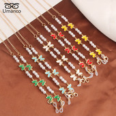 68cm elegantni šareni leptir biserni lanac za naočale za žene Zlatna metalna maska lančići za sunčane naočale Protuklizna uzica za naočale