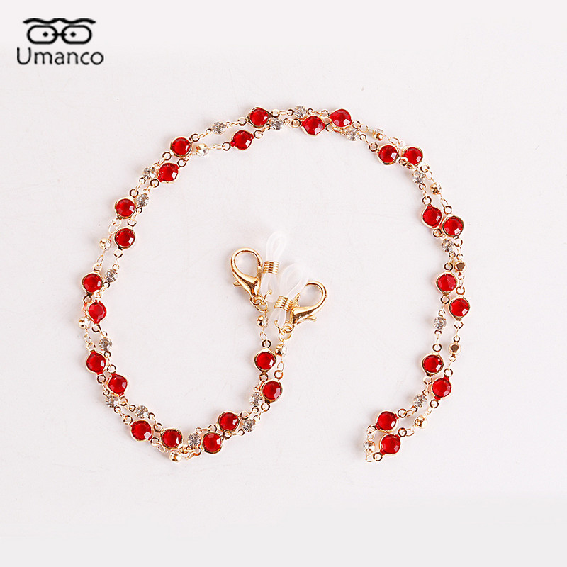 Šareni lančić za sunčane naočale od 74 cm za žene, kristalni privjesak, maska, lančići za naočale, lančići protiv pada, ogrlica, naočale, nakit