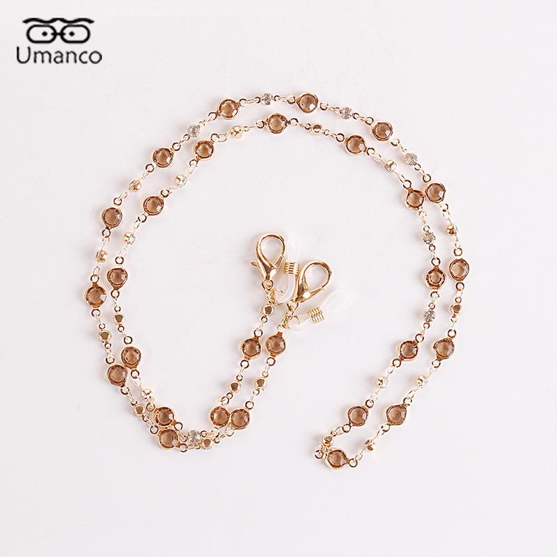 Šareni lančić za sunčane naočale od 74 cm za žene, kristalni privjesak, maska, lančići za naočale, lančići protiv pada, ogrlica, naočale, nakit