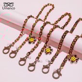 58cm Punk Leopard Print Päevalille Ripats Prillide Kett Naiste Mood Retro Libisemisvastane Akrüülmask Päikeseprillid Ketid Juhtme