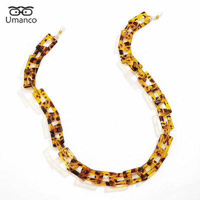 2021. gada vintage akrila panku briļļu ķēde sievietēm, acetāta leoparda apdruka, moderna piekarināma kakla saulesbriļļu ķēde, vienkārši aksesuāri