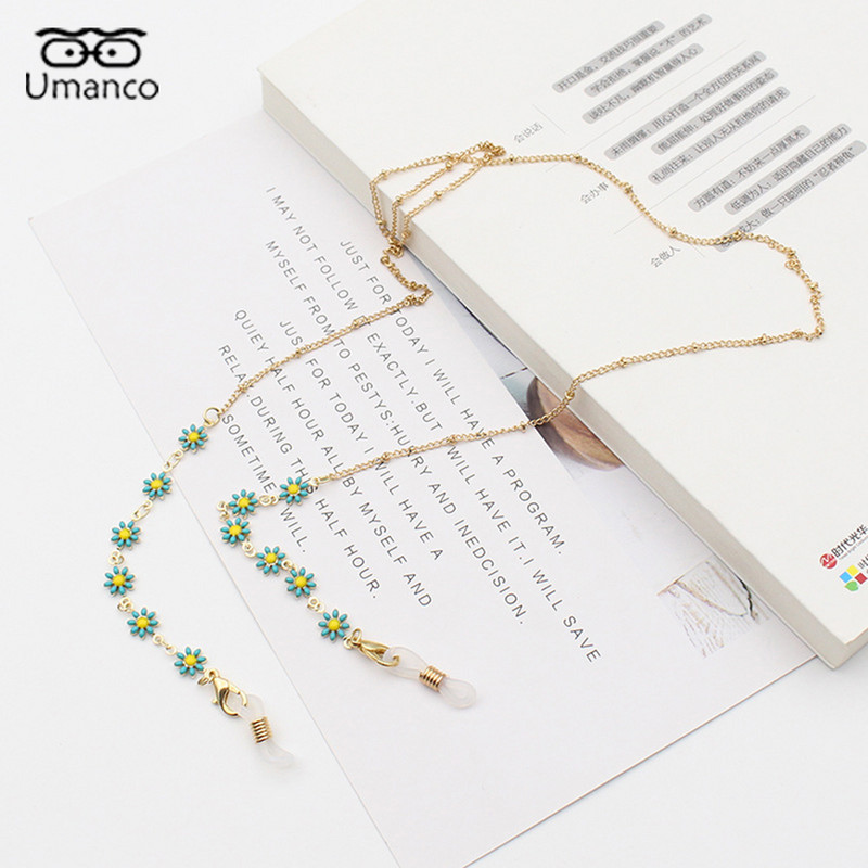 Auksinė metalinė kaukė akinių grandinėlė moterims su alyvos lašeliu Dassiy pakabukas INS saulės akinių grandinėlė kabantis papuošalų priedai