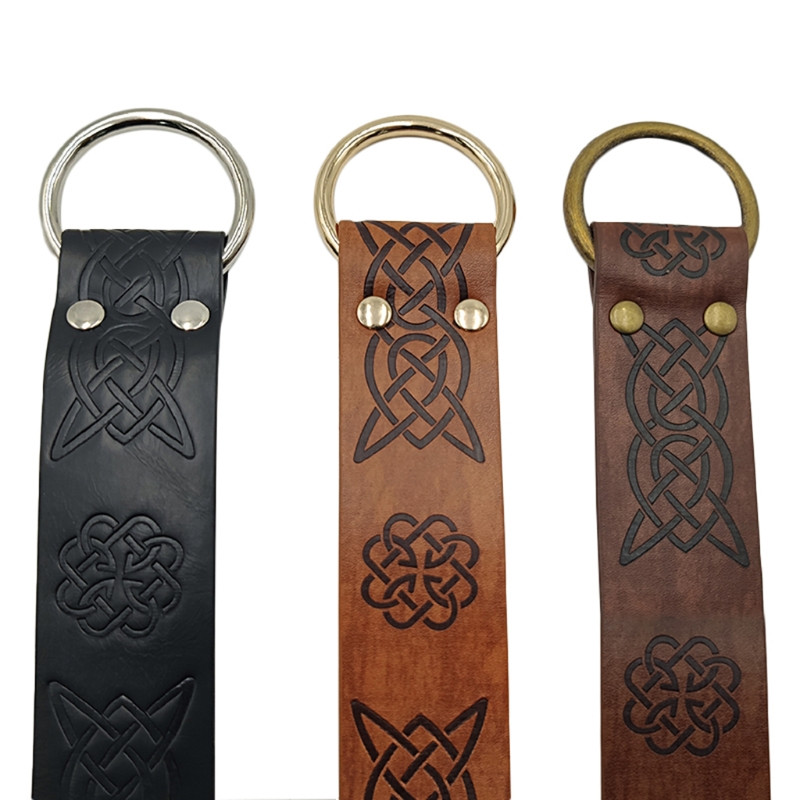 Retro bőr öv középkori dombornyomott Viking Vegvisir PU bőr O gyűrűs öv reneszánsz lovagcsat öv bőr